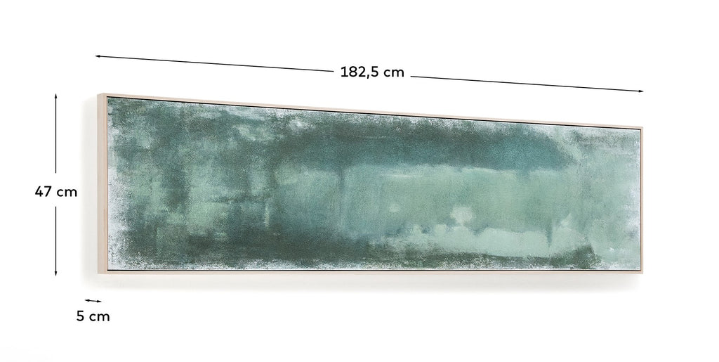 Cuadro abstracto Selnar verde 182 x 47 cm