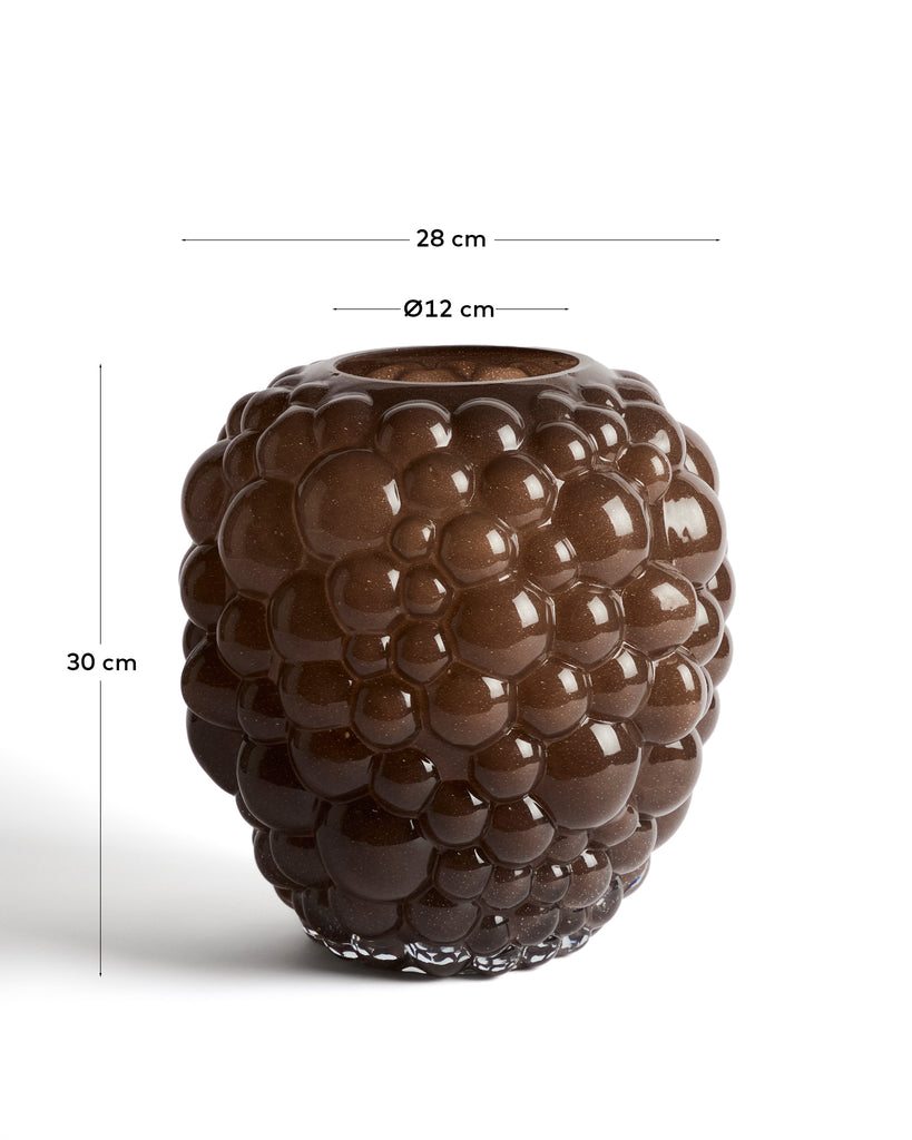 Vase Mure en verre marron 30 cm
