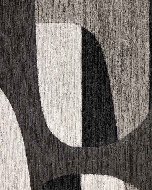 Cuadro abstracto Onure blanco y negro 60 x 90 cm