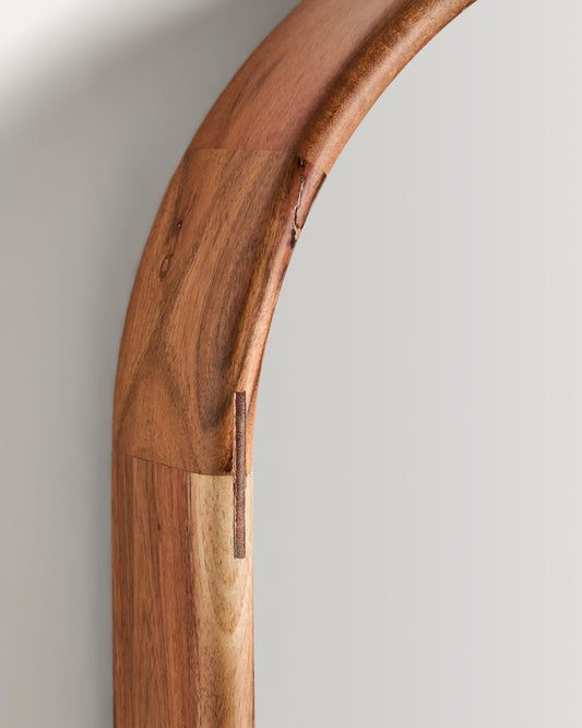 Mirall Berale de fusta d’acàcia 76 x 33 cm