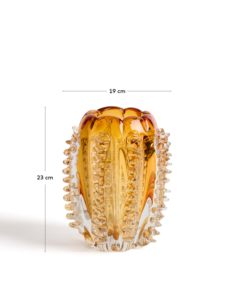 Gerro Nicora de vidre taronja 23 cm