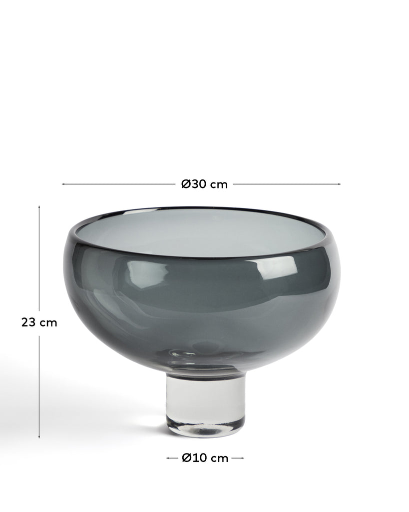 Centre de table Sirau en verre gris Ø 29,8 cm