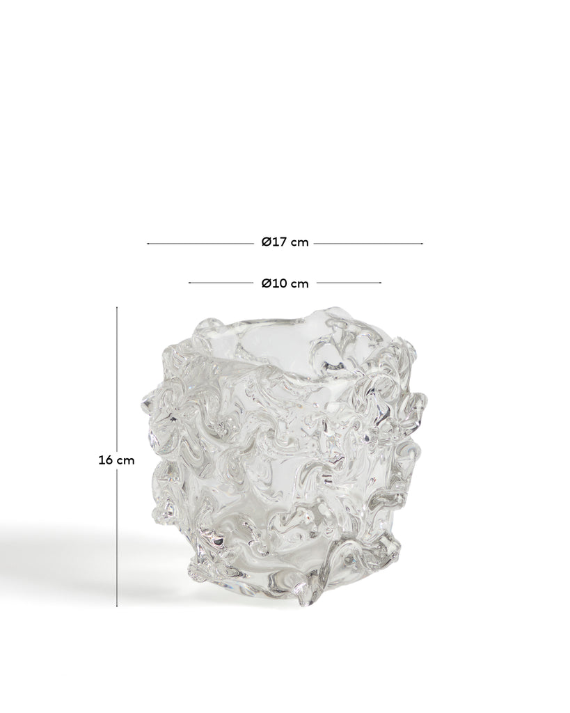 Centre de taula Vorma de vidre transparent Ø17,5 cm