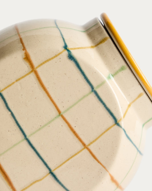 Pot Belor de ceràmica amb ratlles multicolor 17 cm