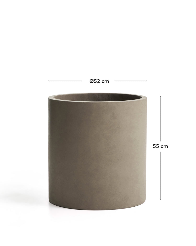 Macetero Aiguablava de cemento gris Ø 52 cm