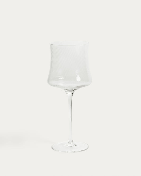 Copa de vi Alori de vidre transparent amb relleu 46 cl