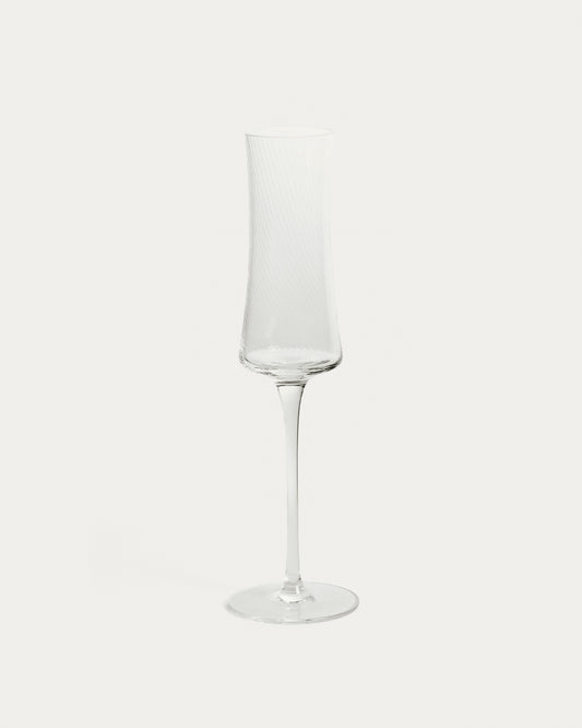 Copa de cava Alori de vidre transparent amb relleu 15 cl