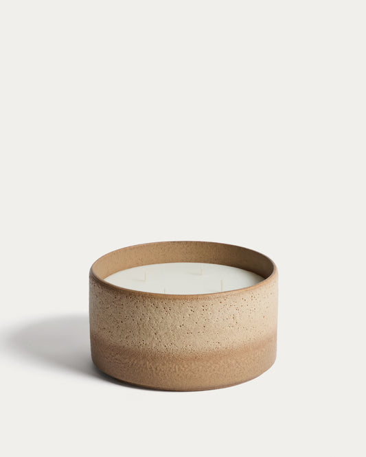 Espelma Orial de ceràmica marró Ø18,5 cm