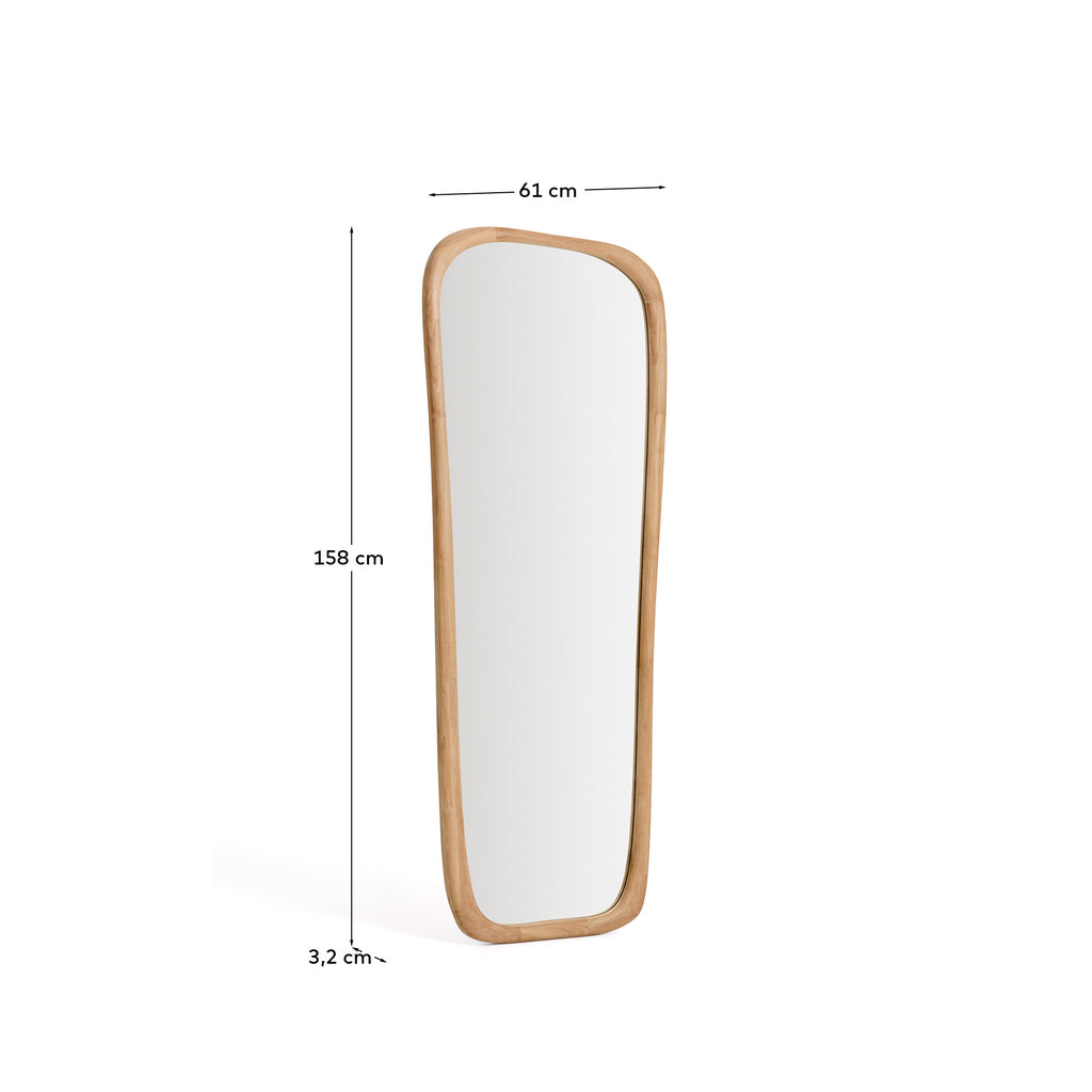 Mirall Alura de fusta de teca FSC 100% 158 x 61 cm