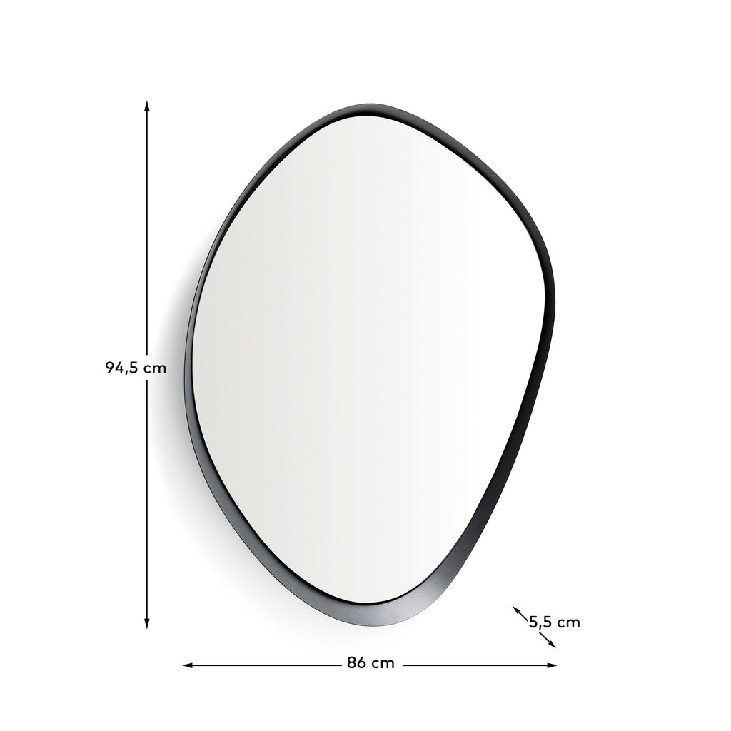 Mirall Tebel de metall negre 85 x 93,5 cm