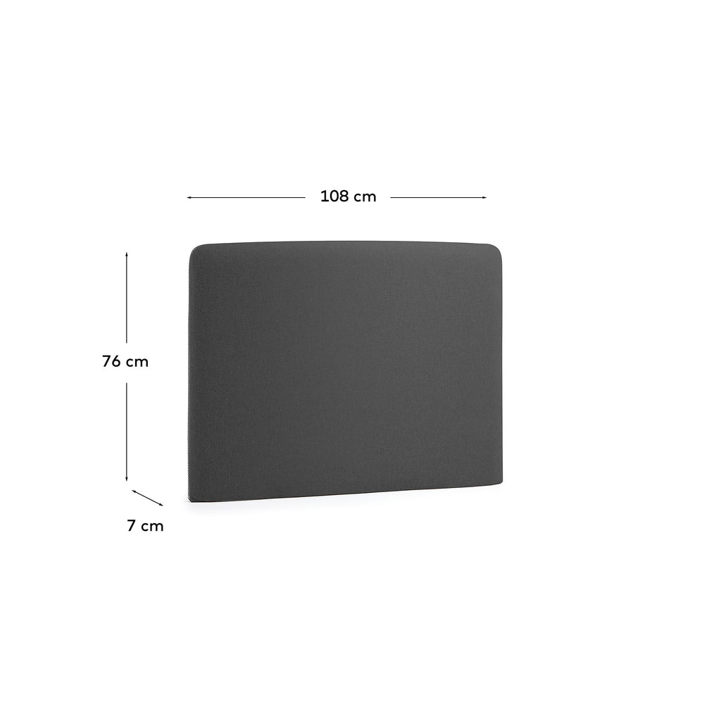 Cabecero desenfundable Dyla negro para cama de hasta 90 cm FSC Mix Credit