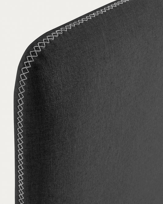 Cabecero desenfundable Dyla negro para cama de hasta 90 cm FSC Mix Credit