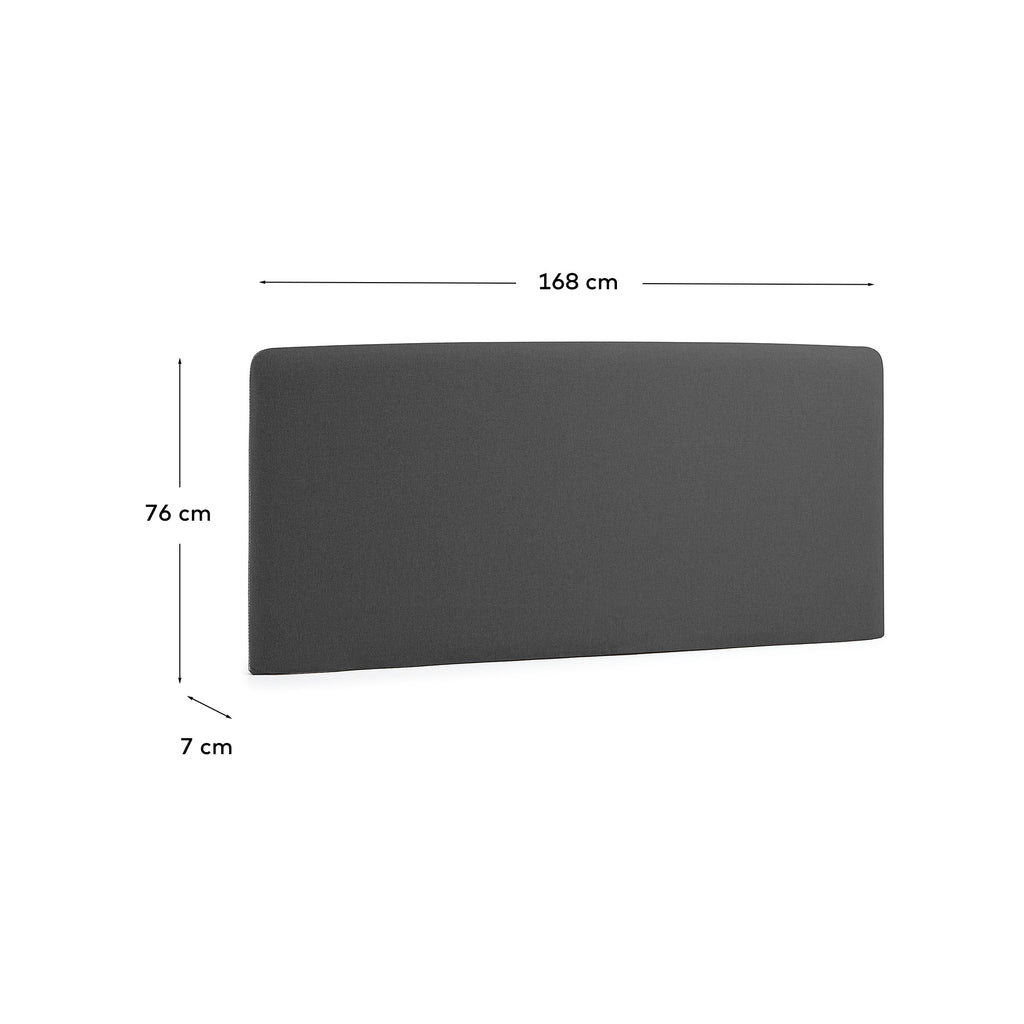 Tête de lit Dyla déhoussable noire pour lit jusqu’à 150 cm FSC Mix Credit