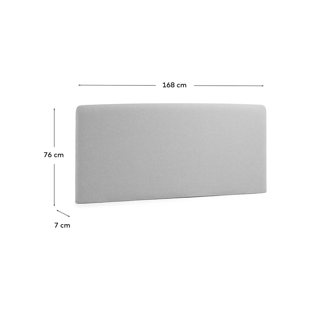Tête de lit Dyla déhoussable grise pour lit jusqu’à 150 cm FSC Mix Credit