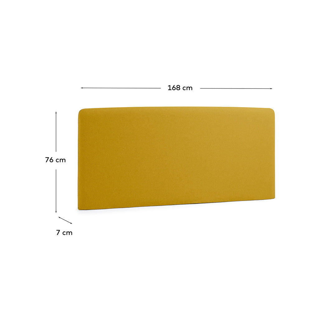 Capçal desenfundable Dyla mostassa per a llit de fins a 150 cm FSC Mix Credit