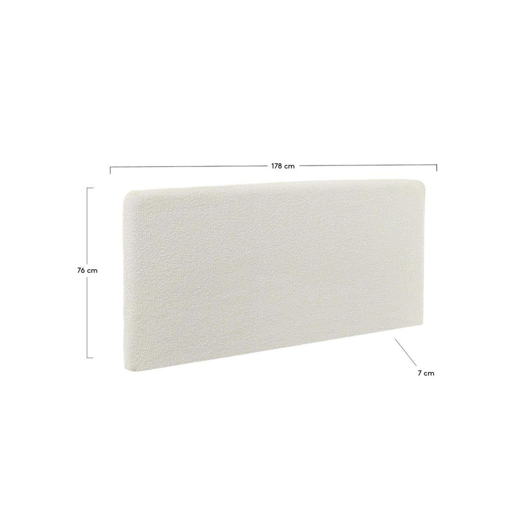 Tête de lit Dyla déhoussable en bouclette blanche pour lit jusqu’à 160 cm FSC Mix Credit