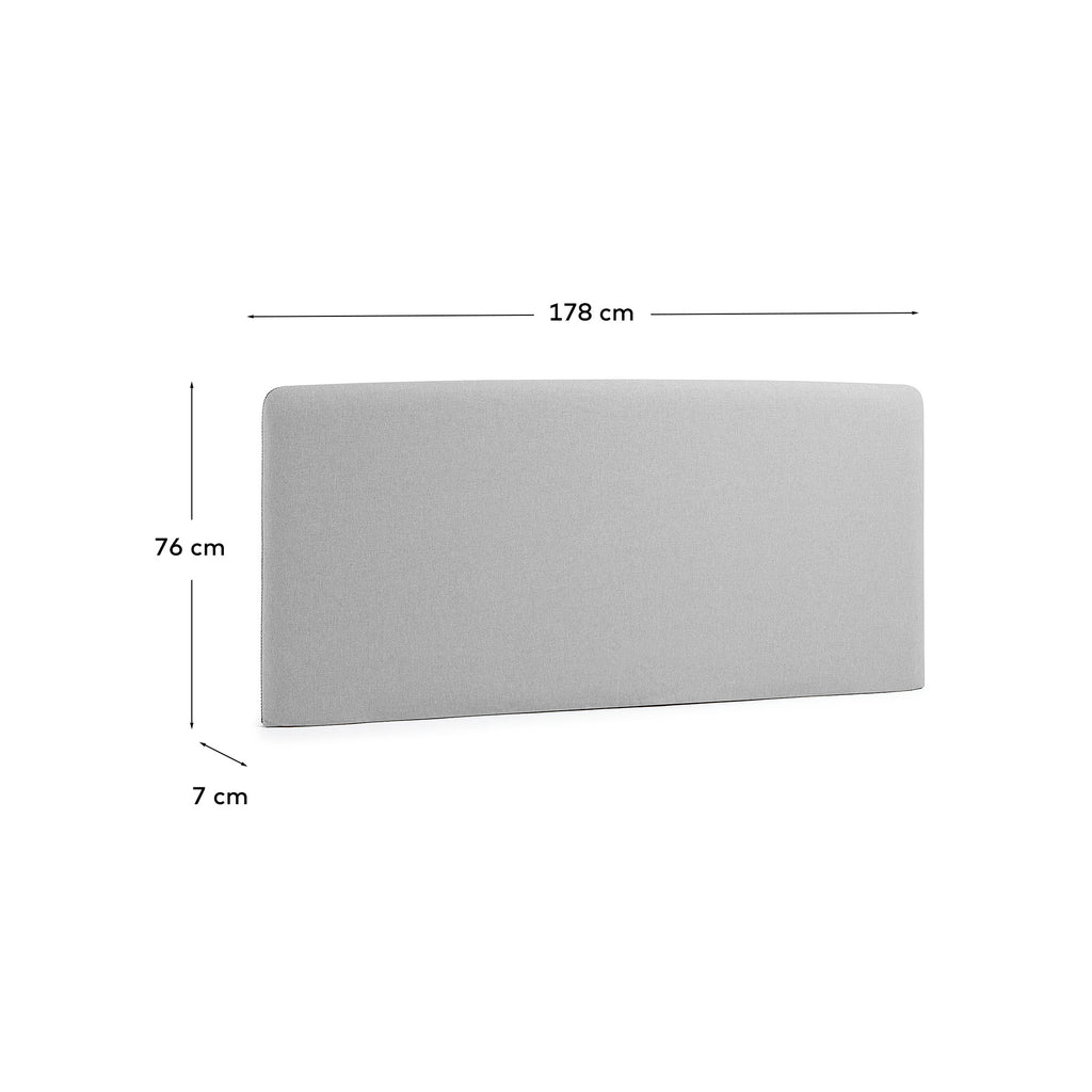 Cabecero desenfundable Dyla gris para cama de hasta 160 cm