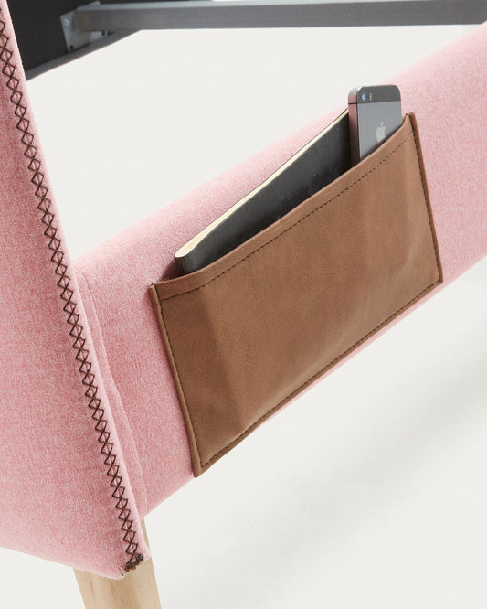 Funda llit Dyla rosa per a matalàs de 90 x 190 cm