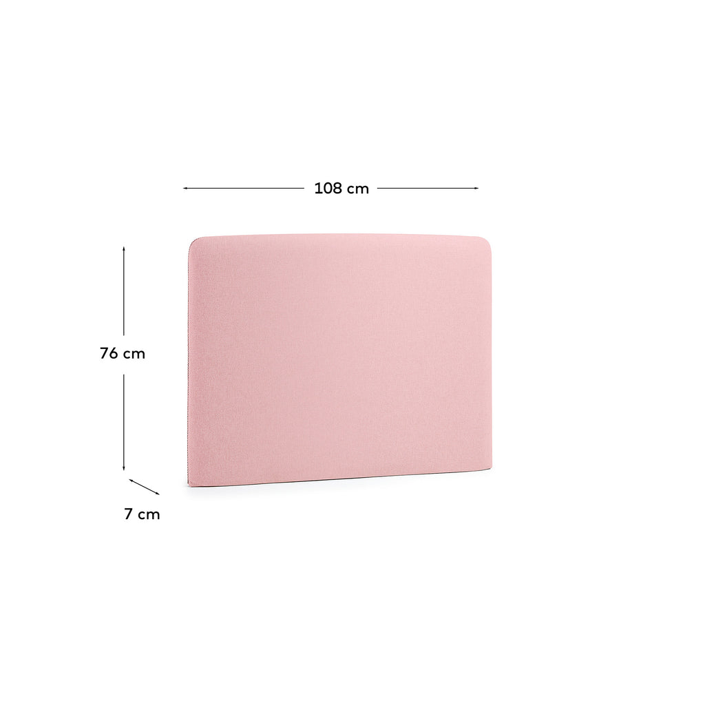 Funda de capçal Dyla rosa per a llit de fins a 90 cm
