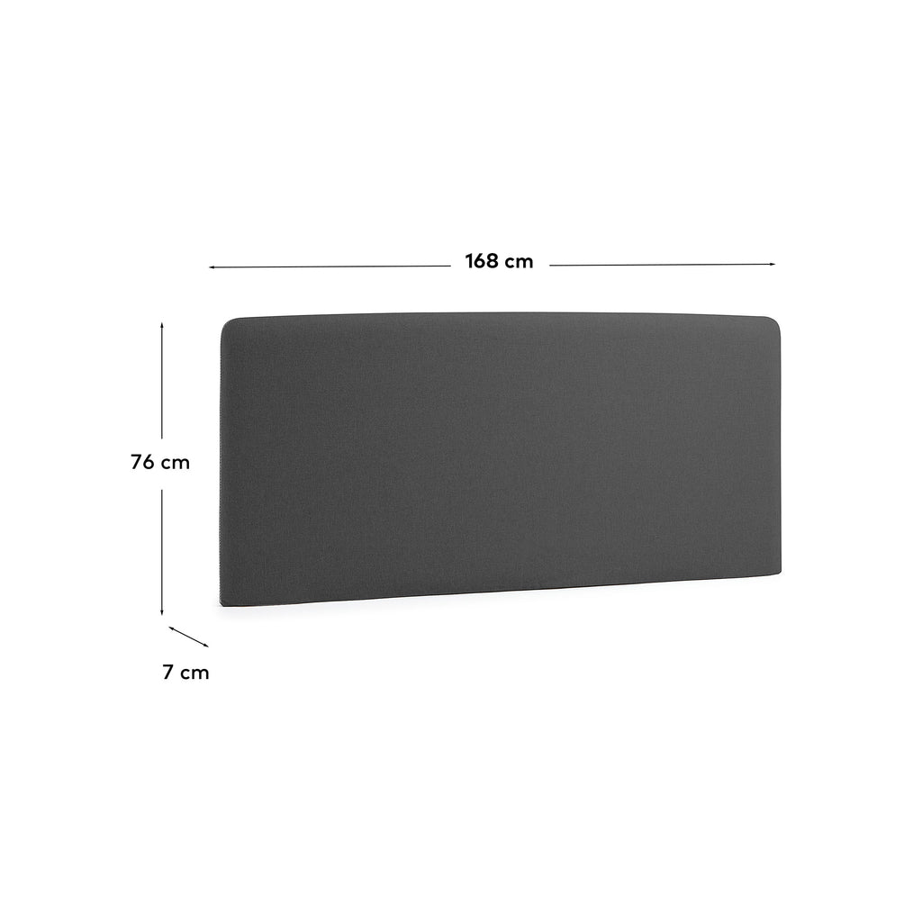 Funda de capçal Dyla negre per a llit de fins a 150 cm