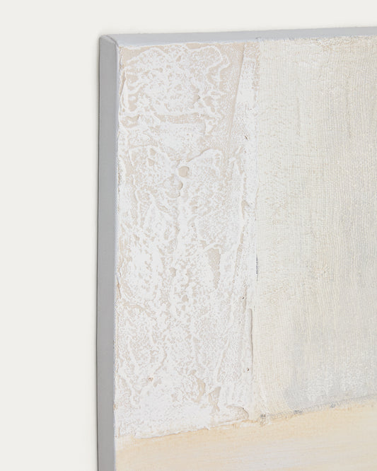 Lienzo abstracto Pineda blanco 95 x 95 cm