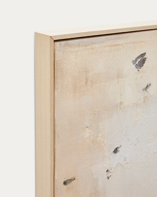 Cuadro abstracto Silpa beige oscuro 200 x 120 cm