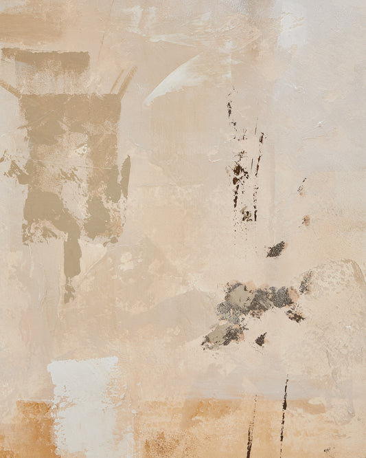 Cuadro abstracto Silpa beige oscuro 200 x 120 cm