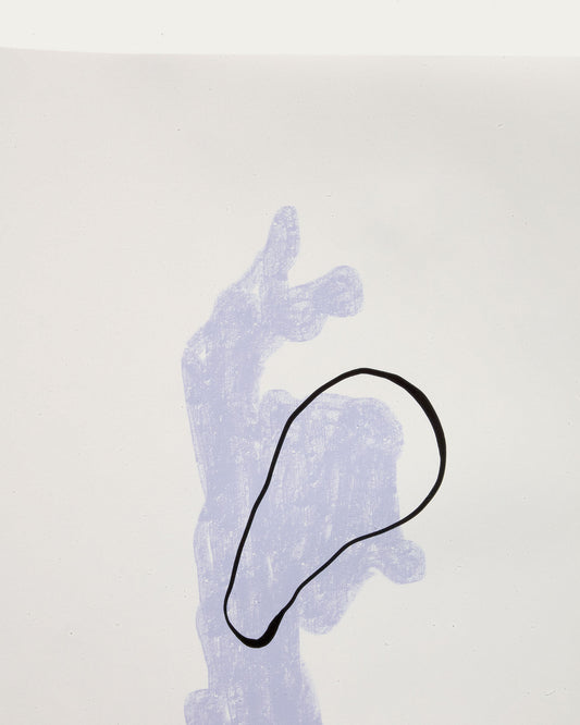 Papier bleu inca et blanc 42 x 56 cm