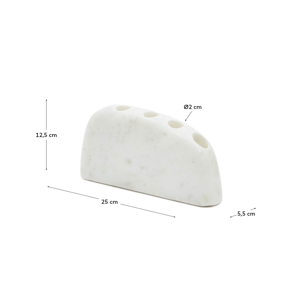 Canelobre gran Signe de marbre blanc 10 cm