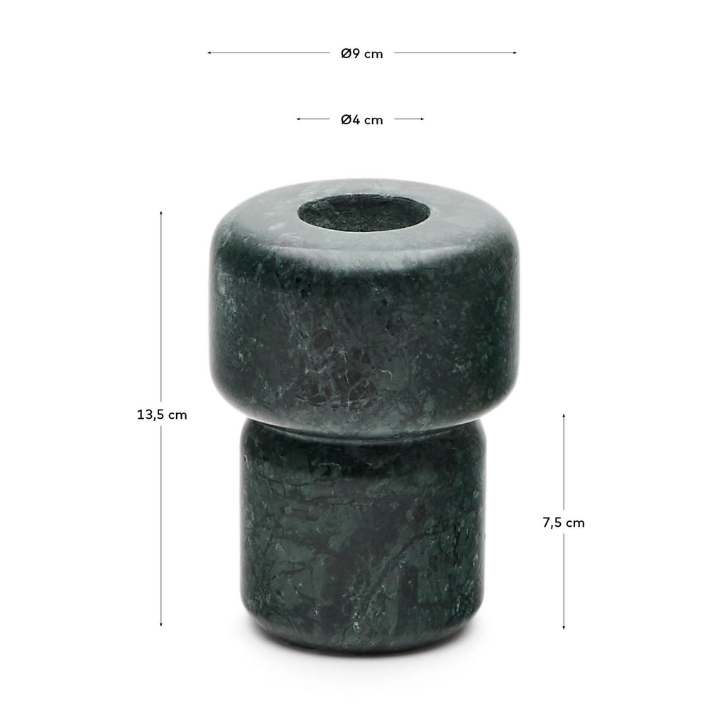 Candelabro pequeño Signe de mármol verde 12 cm