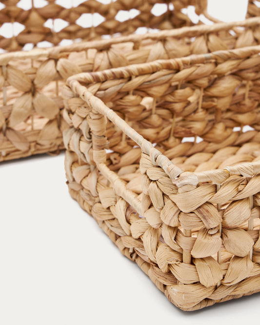 Conjunt Tressa de 2 caixes de fibres naturals 27 x 20 cm / 36 x 27 cm