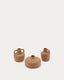 Set Sofra de 3 jarrones de terracota 6 cm / 7 cm / 10 cm
