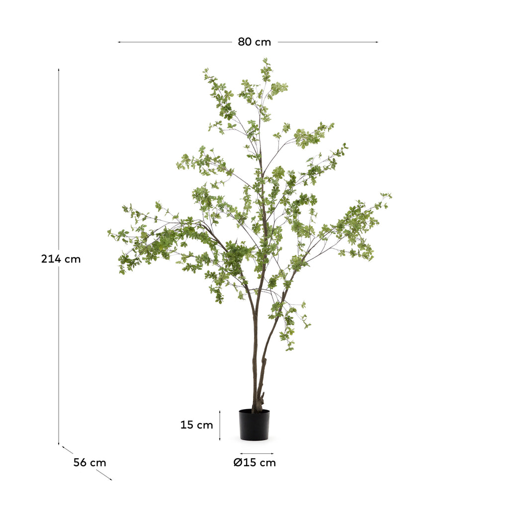 Arbre artificial Enkianthus amb maceta negre 214 cm