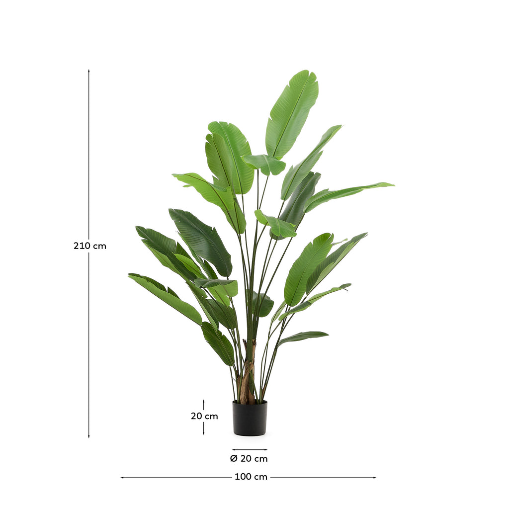 Arbre artificial Banano amb test negre 210 cm