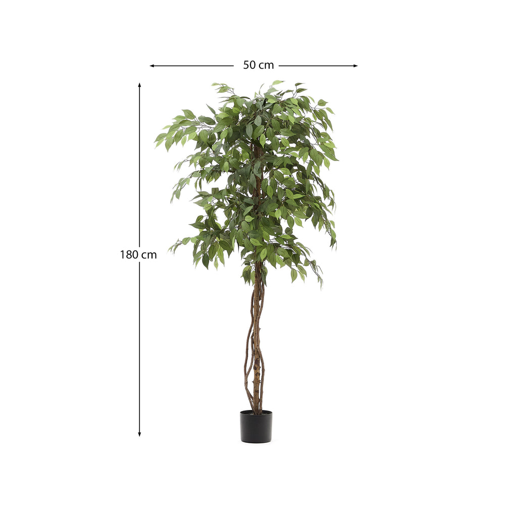 Arbre artificial Ficus amb test negre 180 cm