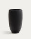 Macetero Aiguablava de cemento negro Ø 75 cm