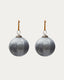 Set Blama de 2 bolas colgantes decorativas de vidrio reciclado plateado Ø 10 cm