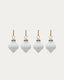 Set Irlo de 4 boles de Nadal de vidre reciclat blanc Ø 8 cm