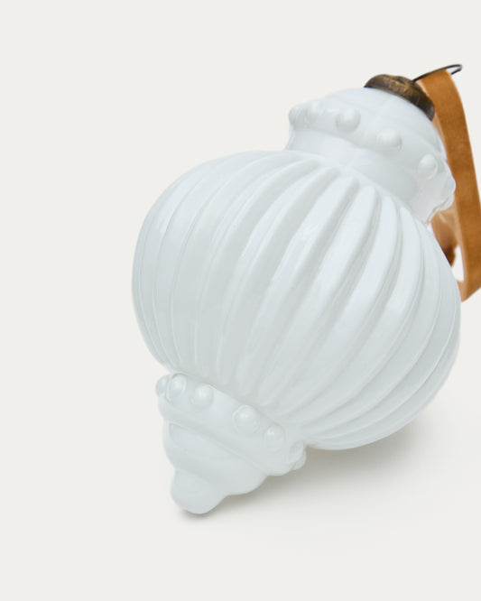 Set Irlo de 2 bolas colgantes decorativas de vidrio reciclado blanco Ø 13 cm