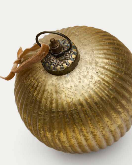 Bola de navidad Elur de vidrio reciclado dorado Ø 15 cm