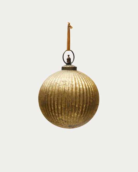 Bola de navidad Elur de vidrio reciclado dorado Ø 15 cm