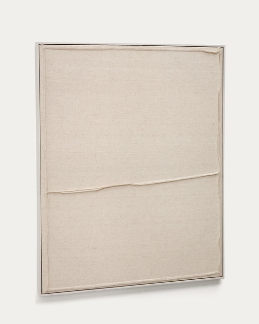 Cadre Maha blanc avec ligne horizontale 82 x 102 cm