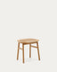Taburete Enit de cuerda papel beige y madera maciza de roble acabado natural 43cm FSC Mix Credit