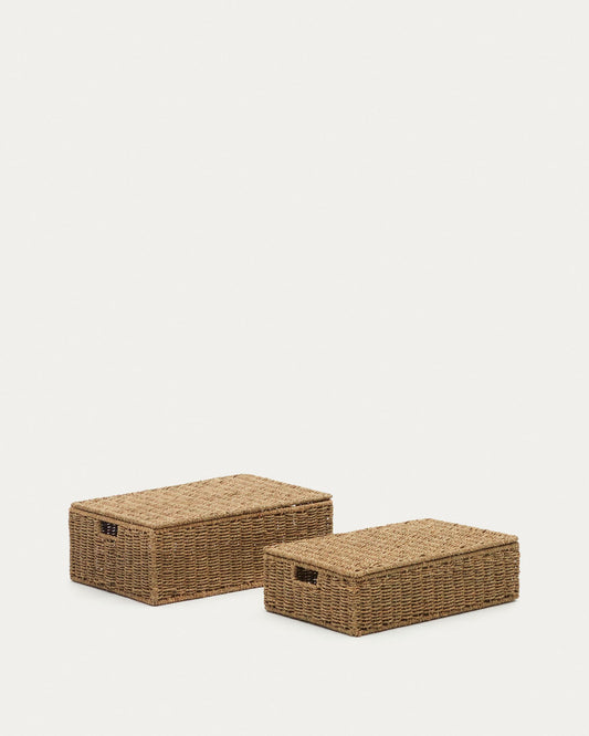 Set Tossa de 2 cajas de fibras naturales 55 x 36 cm / 60 x 40 cm