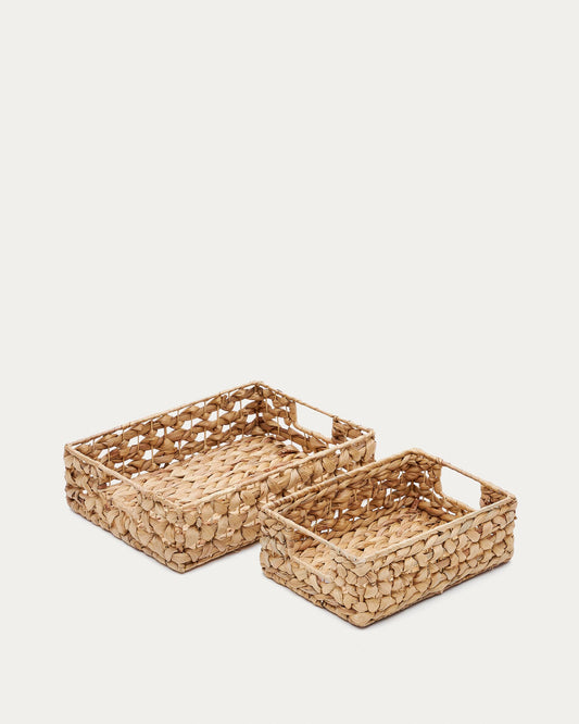 Conjunt Tressa de 2 caixes de fibres naturals 27 x 20 cm / 36 x 27 cm