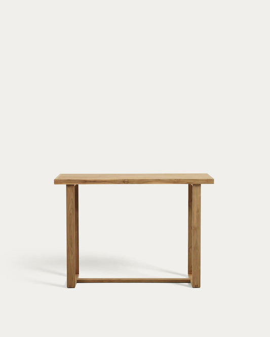 Taula alta 100% exterior Canadell de fusta massissa de teca reciclada 140 x 70 cm