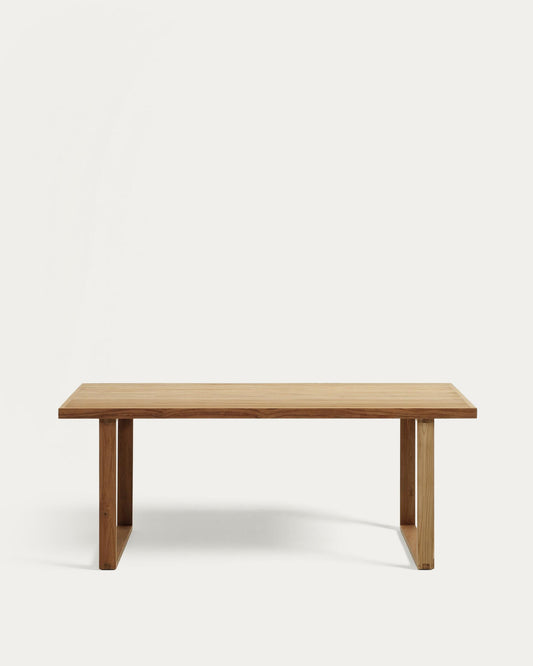 Taula 100% exterior Canadell de fusta massissa de teca reciclada 180 x 90 cm