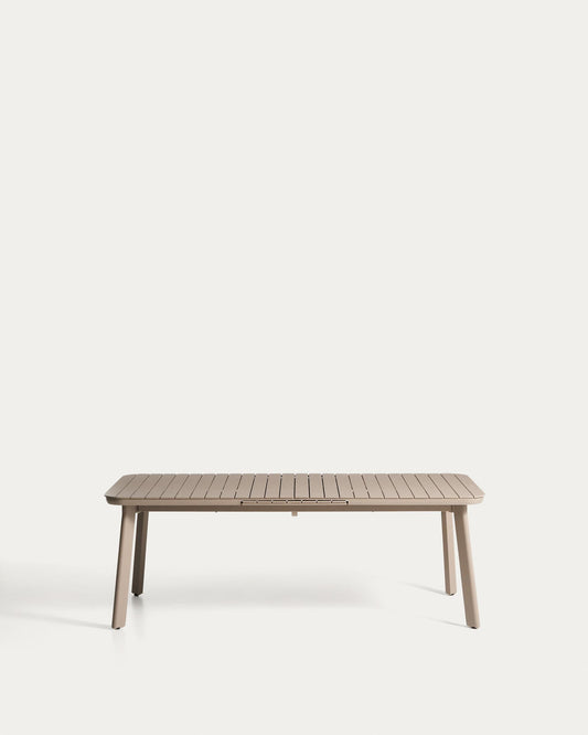 Taula extensible d’exterior Izola d’alumini amb acabat talip 220 (280) x 100 cm