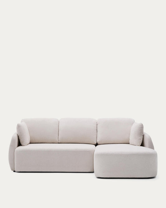 Sofà llit Laira 3 places de xenilla amb chaise longue dreta cru 246 cm FSC Mix Credit