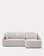 Sofà llit Laira 3 places de xenilla amb chaise longue dreta cru 246 cm FSC Mix Credit